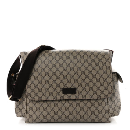 Gucci GG Plus Monogram Messenger Diaper Bag Dark Brown 1 of 11