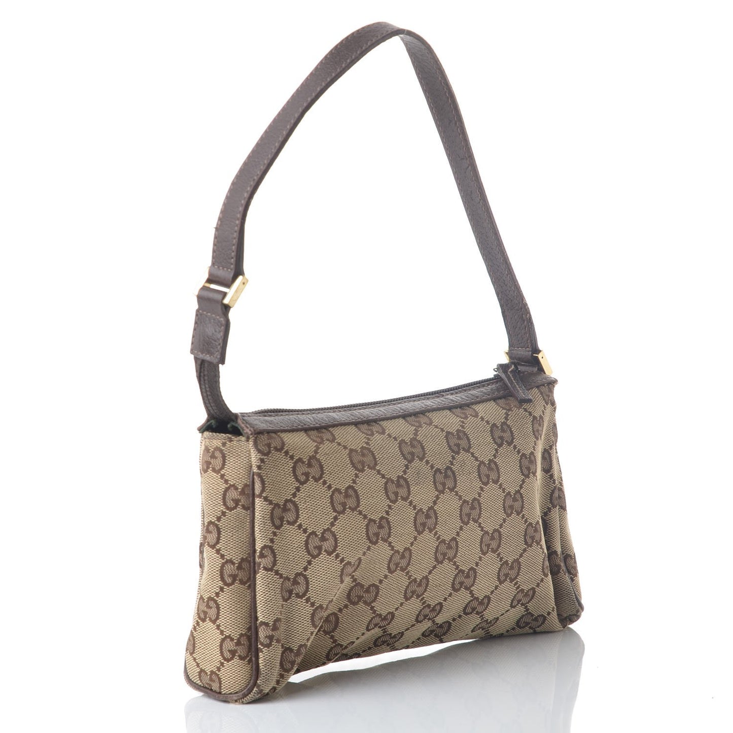 Monogram D Ring Cosmetic Case Brown