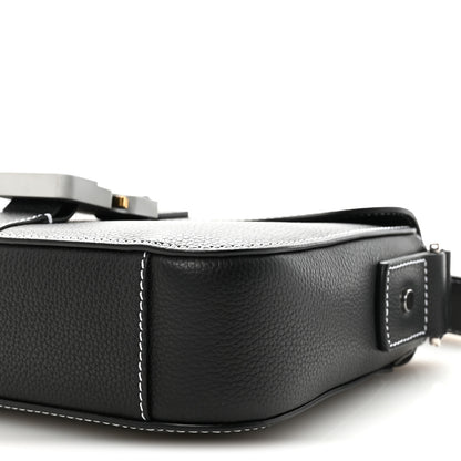 Christian Dior Grained Calfskin Medium Saddle Messenger Bag Black 10 of 11