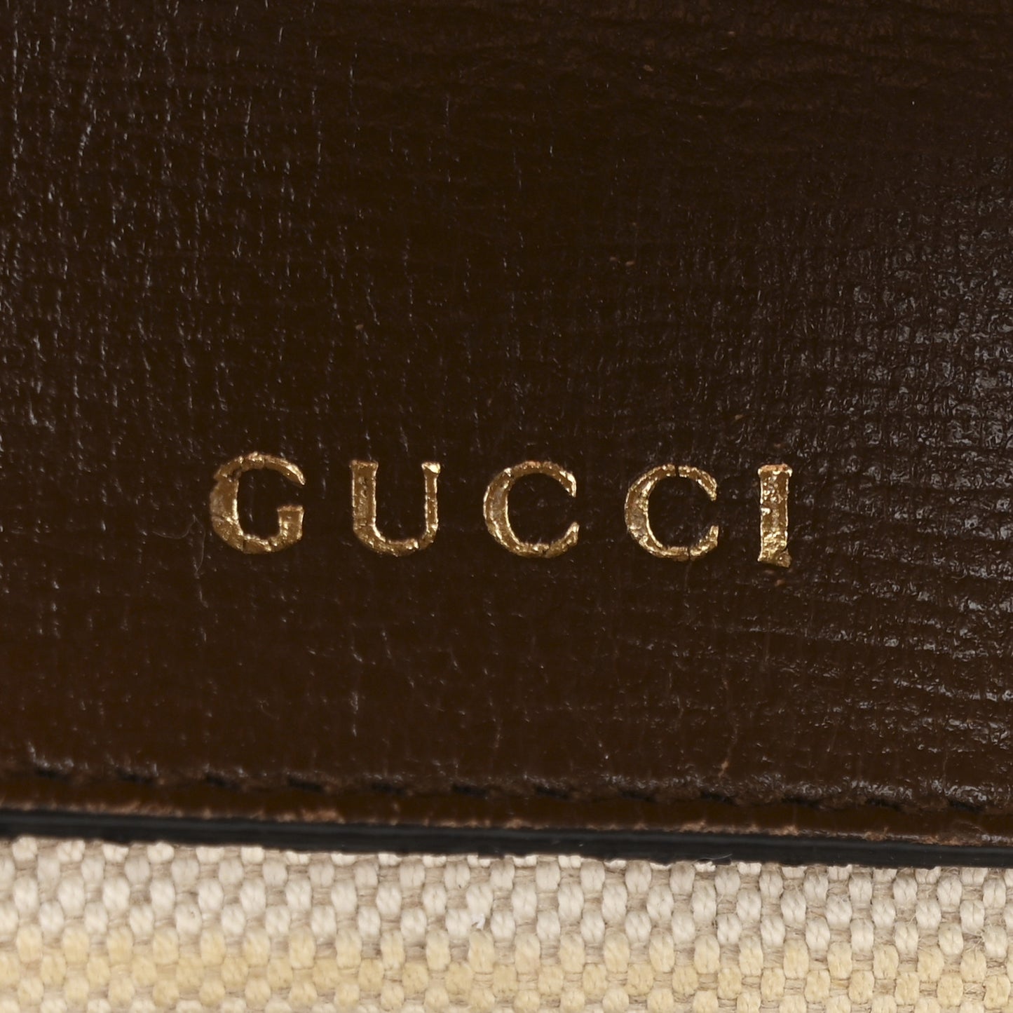 GG Supreme Monogram Web Mini Horsebit 1955 Shoulder Bag Beige Brown Sugar