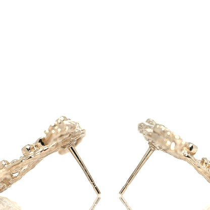 Chanel Crystal CC Camellia Earrings Gold 3 of 5