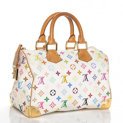 Louis Vuitton Monogram Multicolor Speedy 30 White 3 of 8