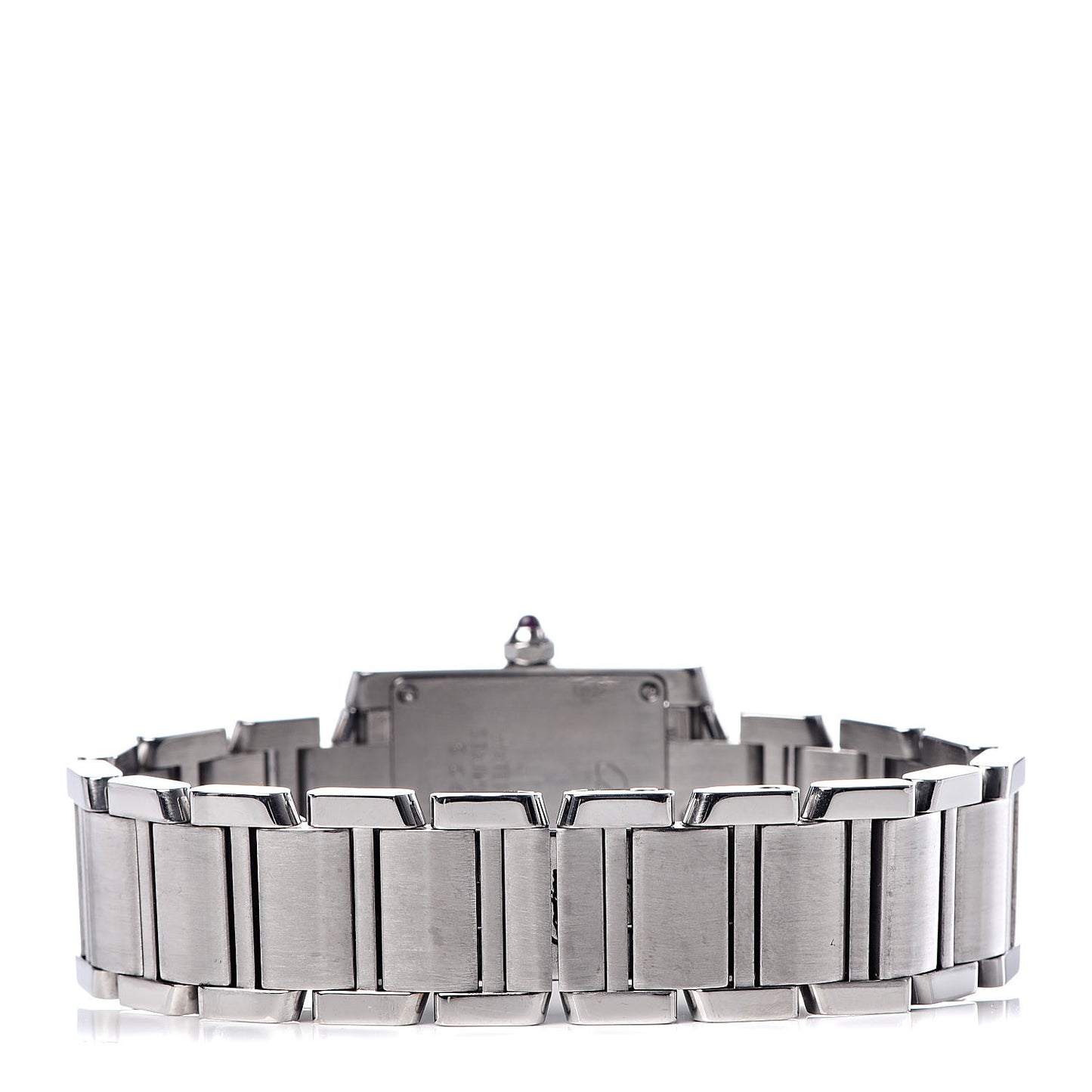 Stainless Steel 20mm Tank Francaise Quartz Watch Raspberry