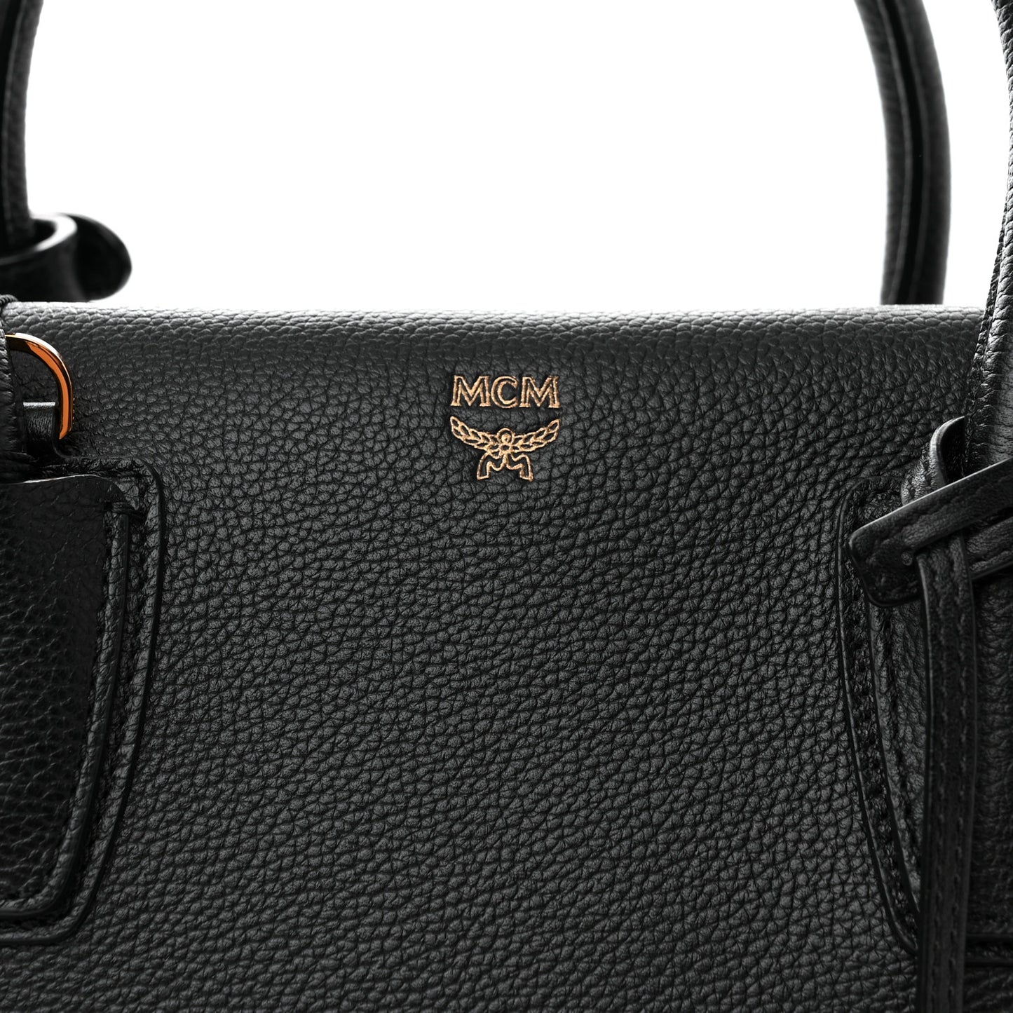 Grained Calfskin Large Milla Tote Black