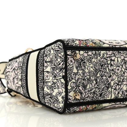 Christian Dior Canvas Around the World Embroidered Medium Lady D-Lite White Multicolor 9 of 10