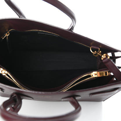 Saint Laurent Grained Calfskin Small Classic Sac De Jour Bordeaux 5 of 9