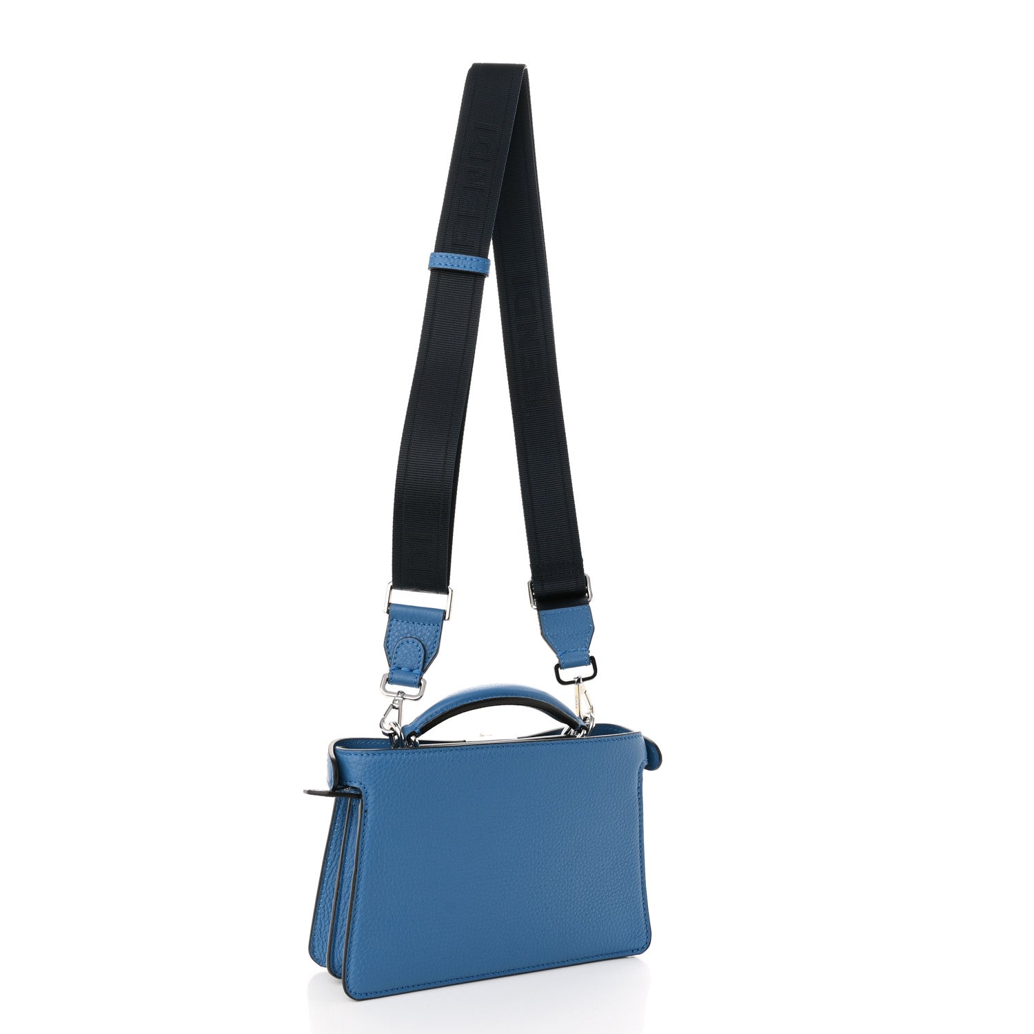 Fendi Cuoio Romano Vitello Cover Bi-Color Peekaboo I See U X Cross Satchel Blue 3 of 10