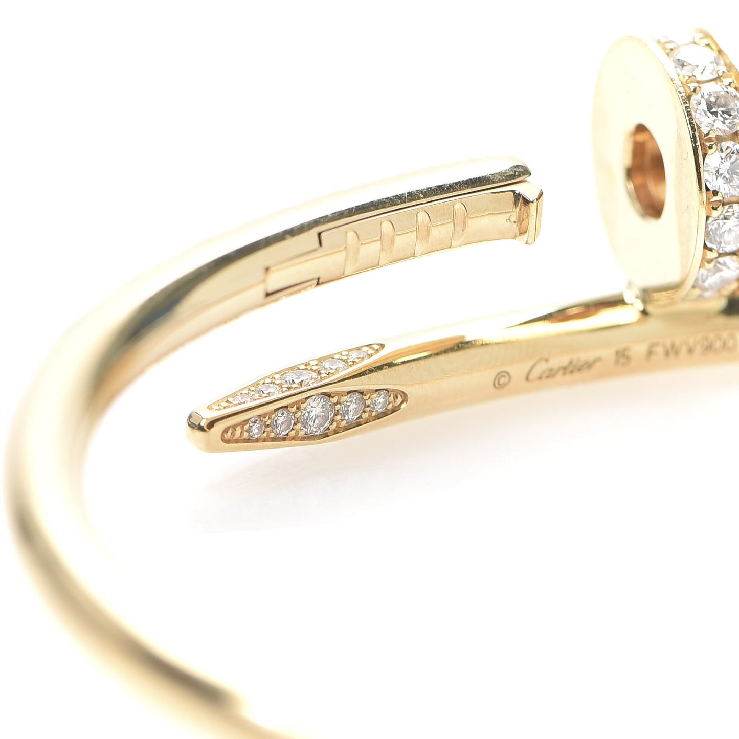 18K Yellow Gold Diamond Juste Un Clou Bracelet 15