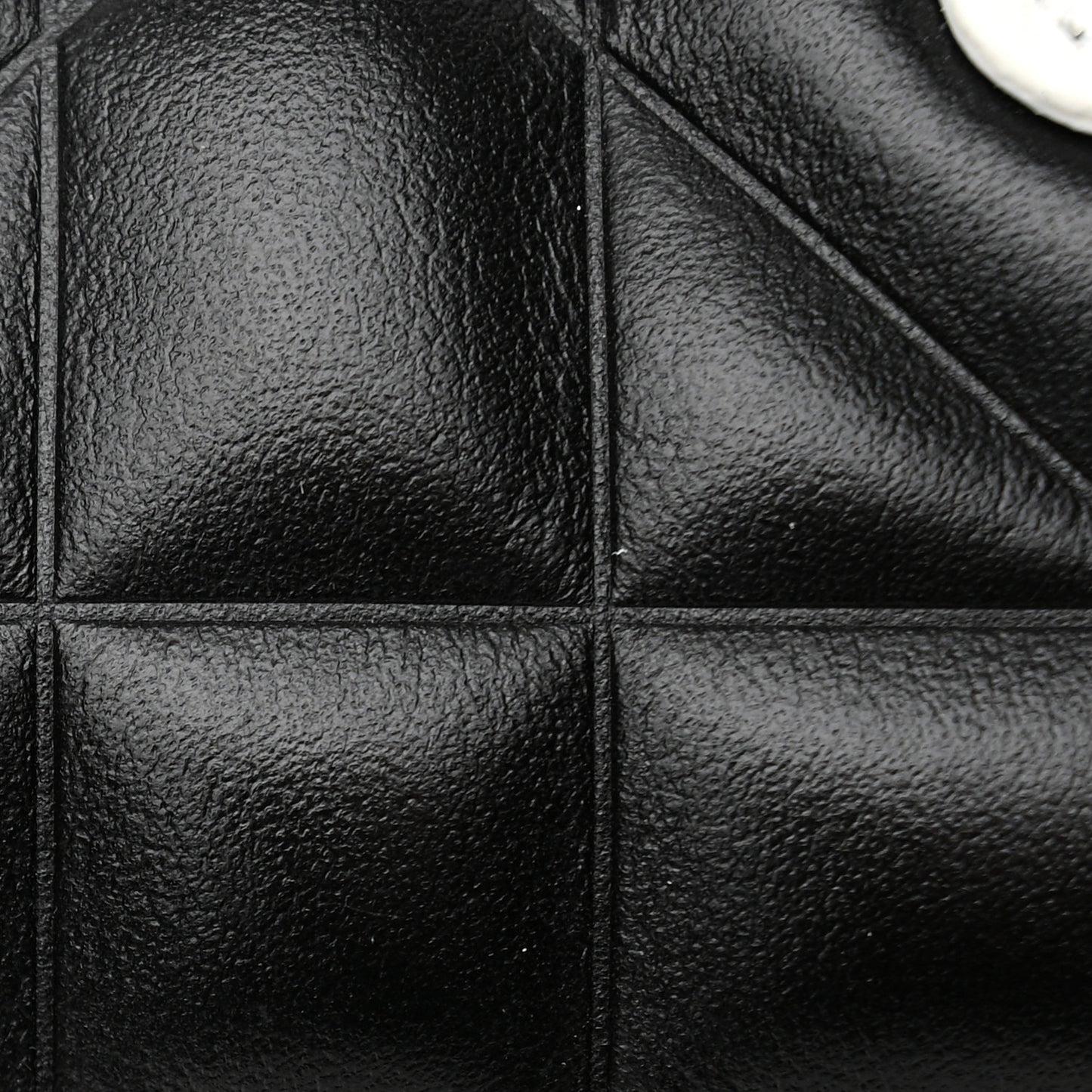 Lambskin Cannage Medium Dior Vibe Zip Bowling Bag Black White