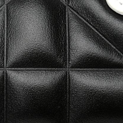 Christian Dior Lambskin Cannage Medium Dior Vibe Zip Bowling Bag Black White 16 of 17