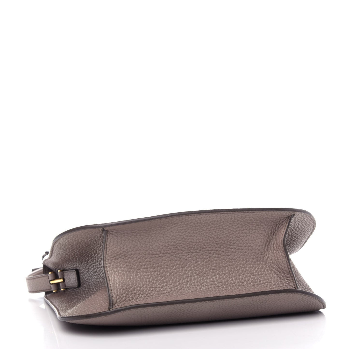 Grained Calfskin Large T Clasp Tara Crossbody Bag Silk Taupe