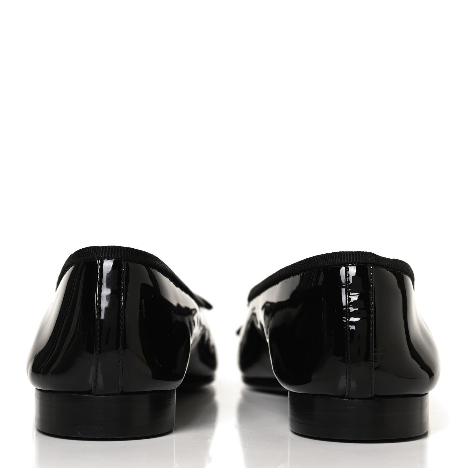 Chanel Patent CC Cap Toe Ballerina Flats 37 Black 6 of 12