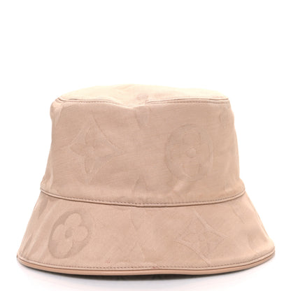 Louis Vuitton Cotton Monogram Flower Tile Reversible Bucket Hat Beige 9 of 13