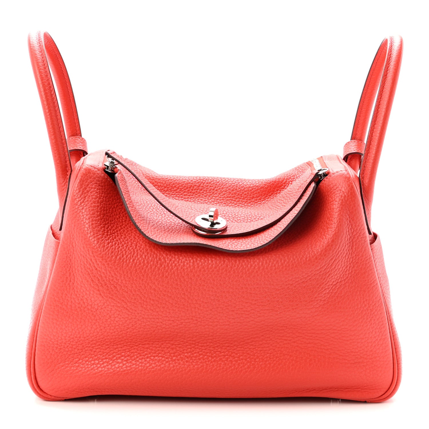 Hermes Taurillon Clemence Lindy 30 Rouge Pivoine 1 of 10