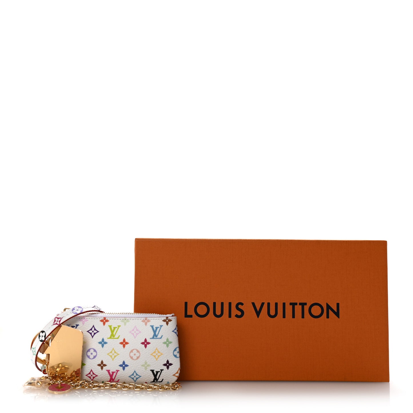 LV X TM Monogram Multicolor Phone Holder White