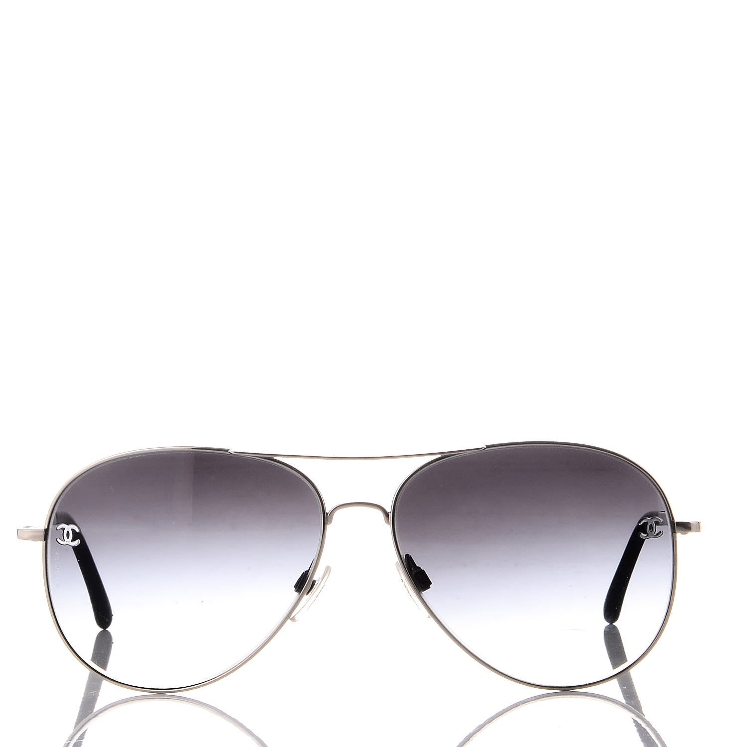 Chanel Aviator CC Sunglasses 4189-T-Q Silver 2 of 8