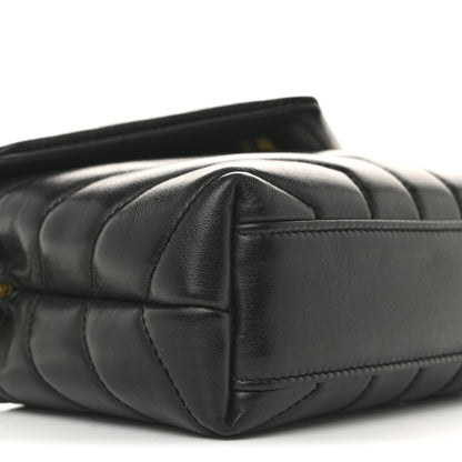 Saint Laurent Calfskin Y Quilted Monogram Toy Loulou Crossbody Bag Black 9 of 13