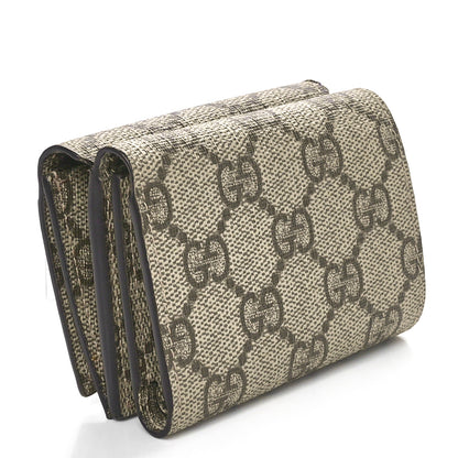 Gucci X BALENCIAGA GG Supreme Monogram Card Case Wallet Beige Ebony 3 of 7