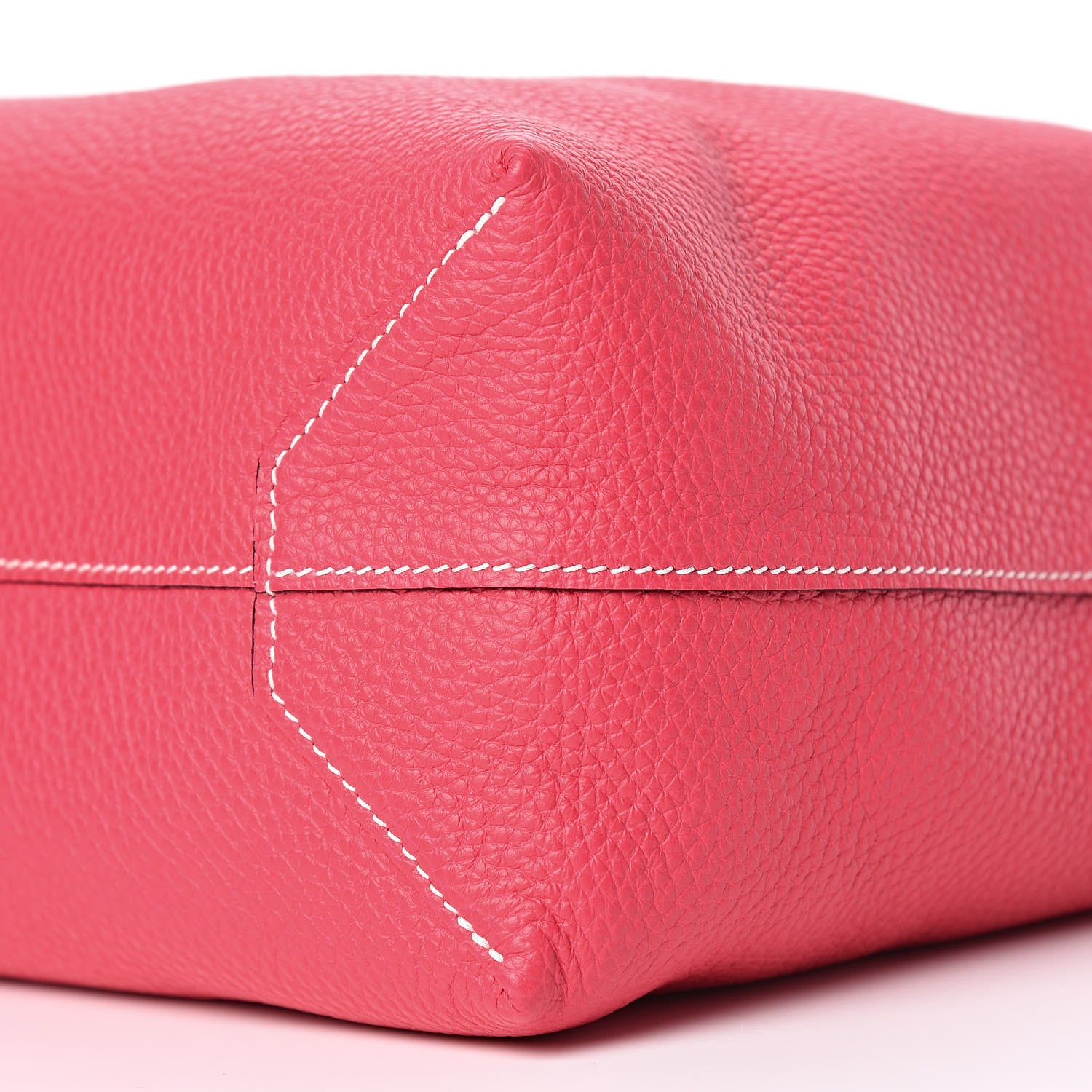 Hermes Taurillon Clemence Double Sens 36 Reversible Tote Bleu Nuit Rose Extreme 11 of 14