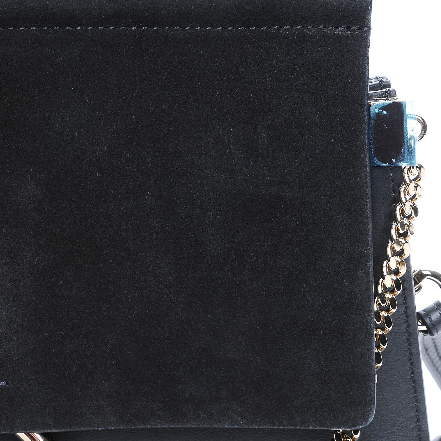 Suede Calfskin Medium Faye Shoulder Bag Black