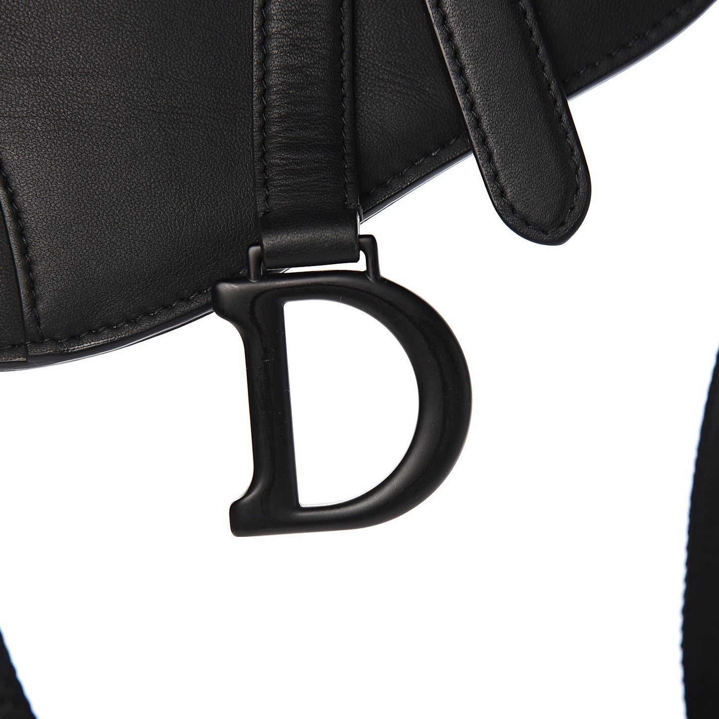 Ultra Matte Calfskin Saddle Belt Bag Black