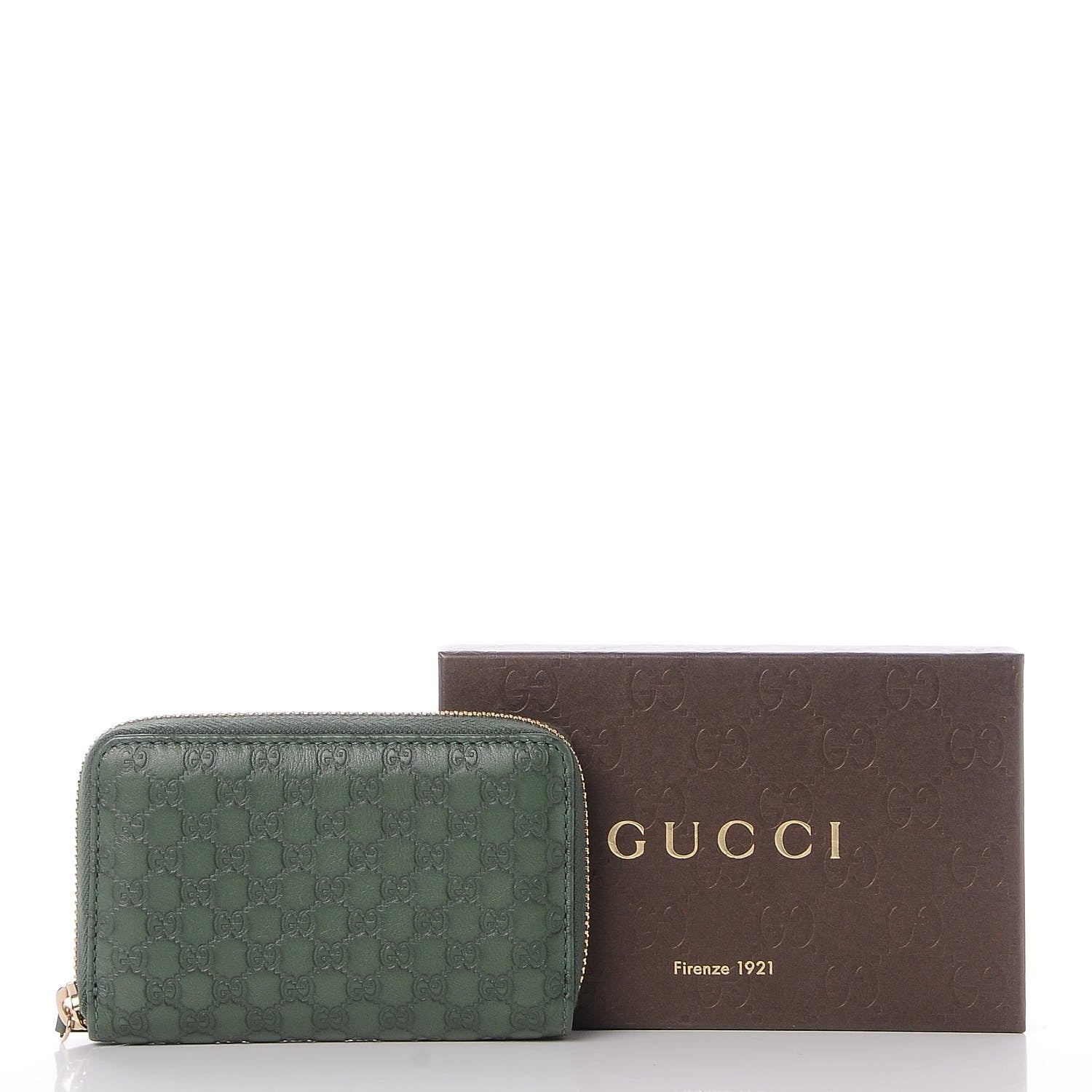 Gucci Soft Microguccissima Zip Around Card Case Marsh 7 of 7