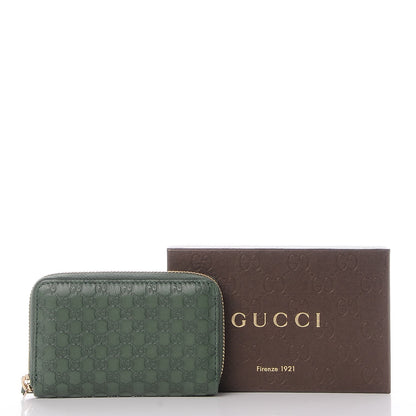 Gucci Soft Microguccissima Zip Around Card Case Marsh 7 of 7