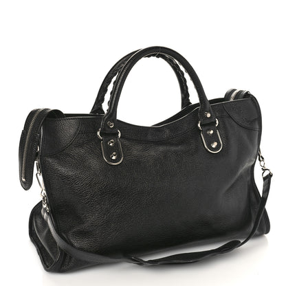 Balenciaga Chevre Silver Metallic Edge Hardware City Black 3 of 8