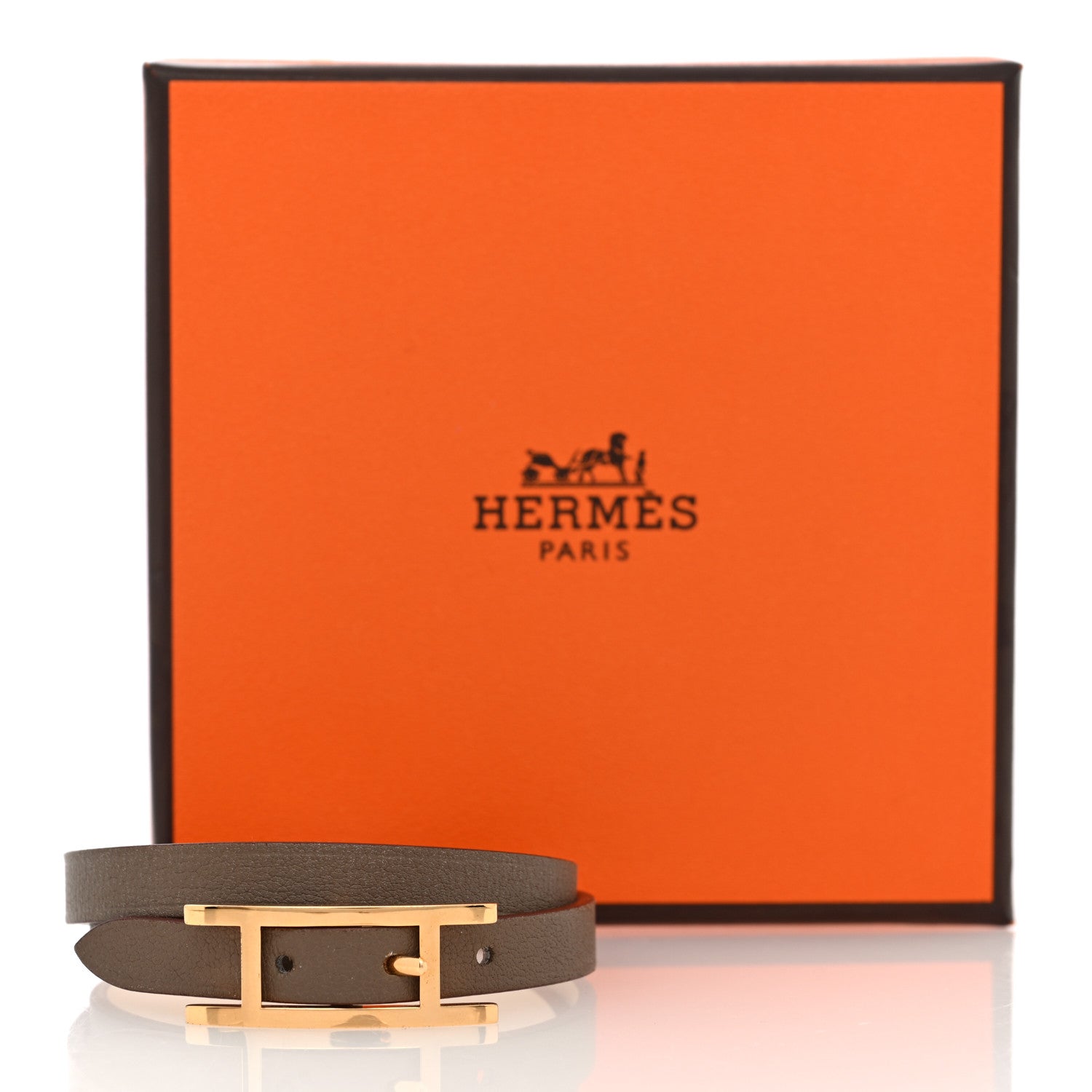 Hermes Swift Behapi Double Tour Reversible Bracelet T2 Etoupe Nata 7 of 7