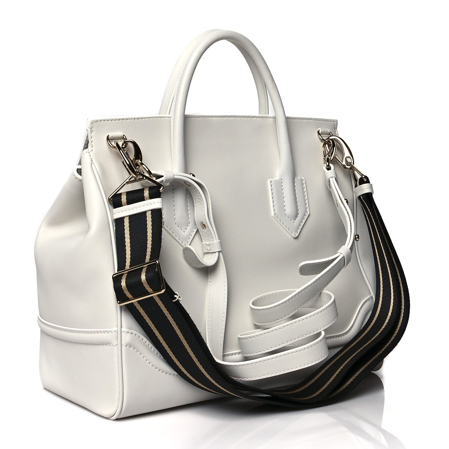 Versace Calfskin Large Palazzo Empire Bag White 2 of 8