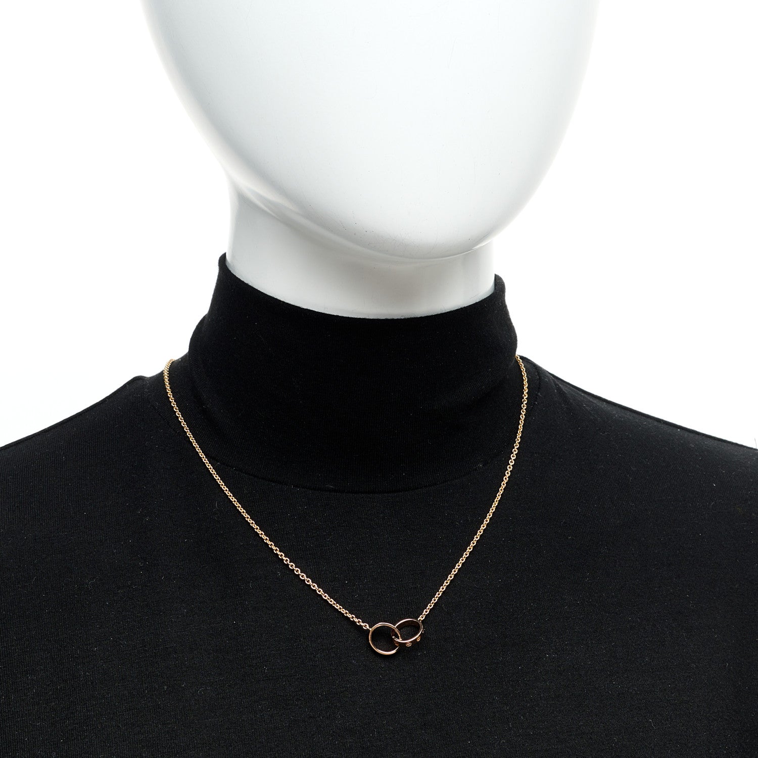 Cartier 18K Pink Gold Interlocking LOVE Necklace 2 of 6