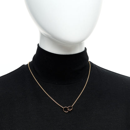 Cartier 18K Pink Gold Interlocking LOVE Necklace 2 of 6