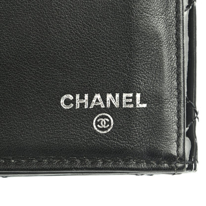 Chanel Patent Quilted Large Brilliant Flap Wallet Black 7 of 10