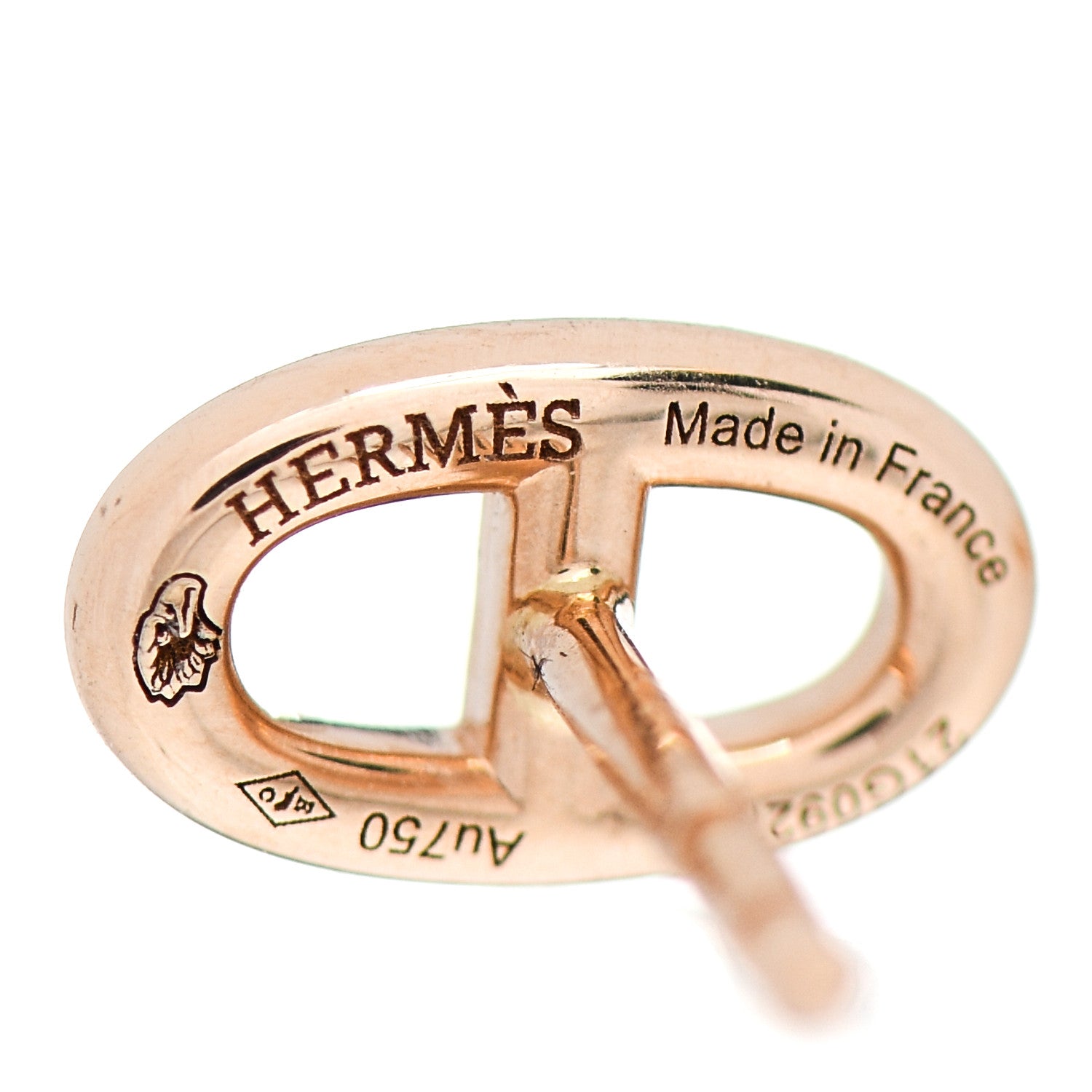 Hermes 18K Rose Gold TPM Farandole Stud Earrings 4 of 5