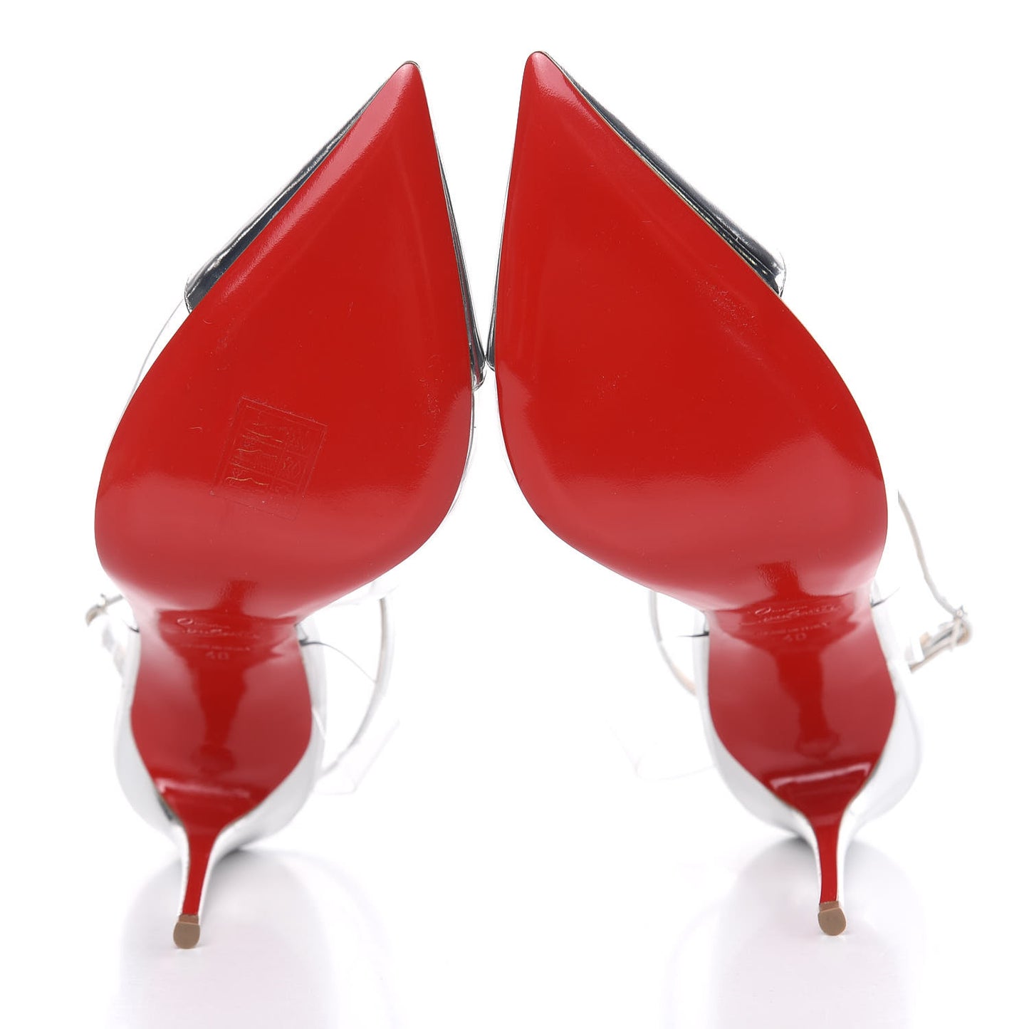 Specchio PVC Crystal Nosy 100 Pumps 40 Silver
