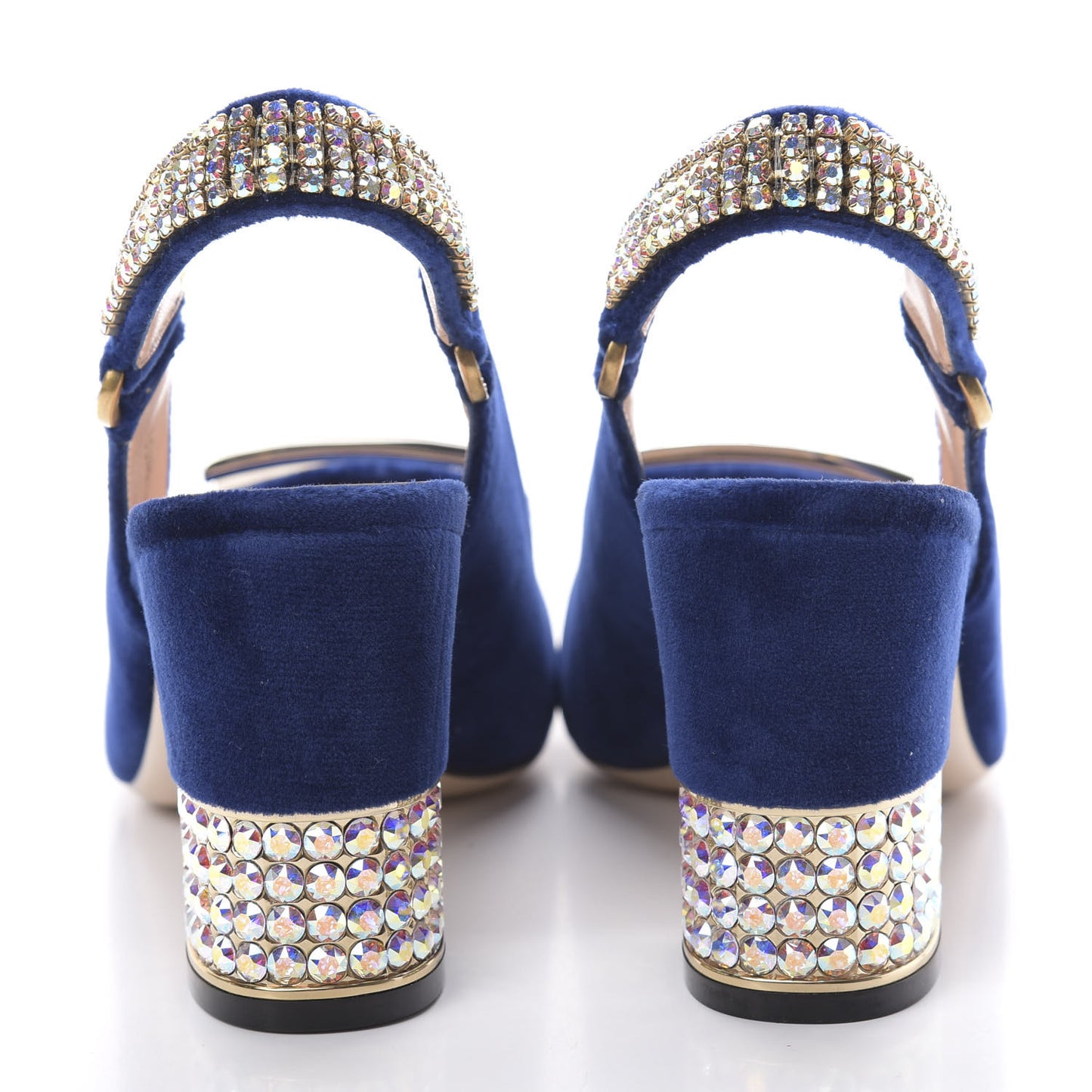 Velvet Crystal Square G Madelyn Slingbacks 40 Cobalt Blue