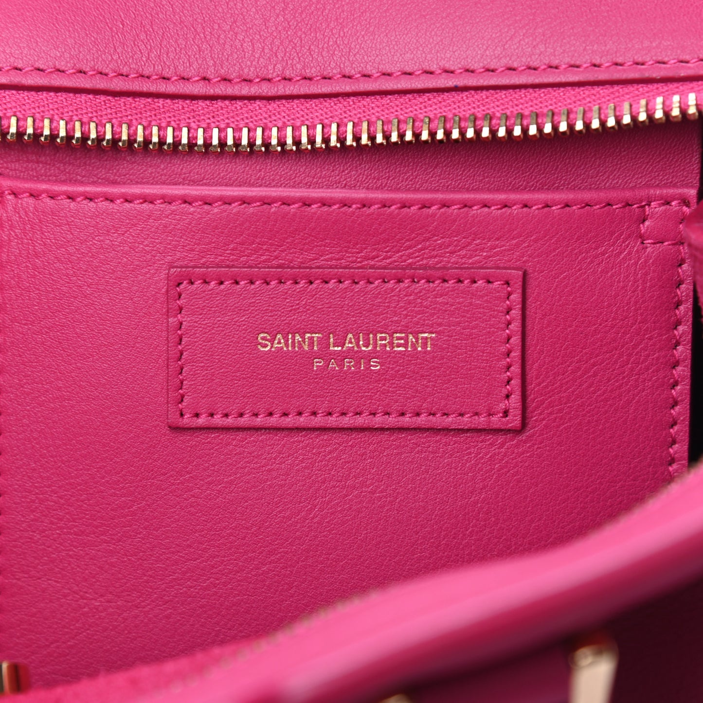 Calfskin Small Classic Y Cabas Fuchsia