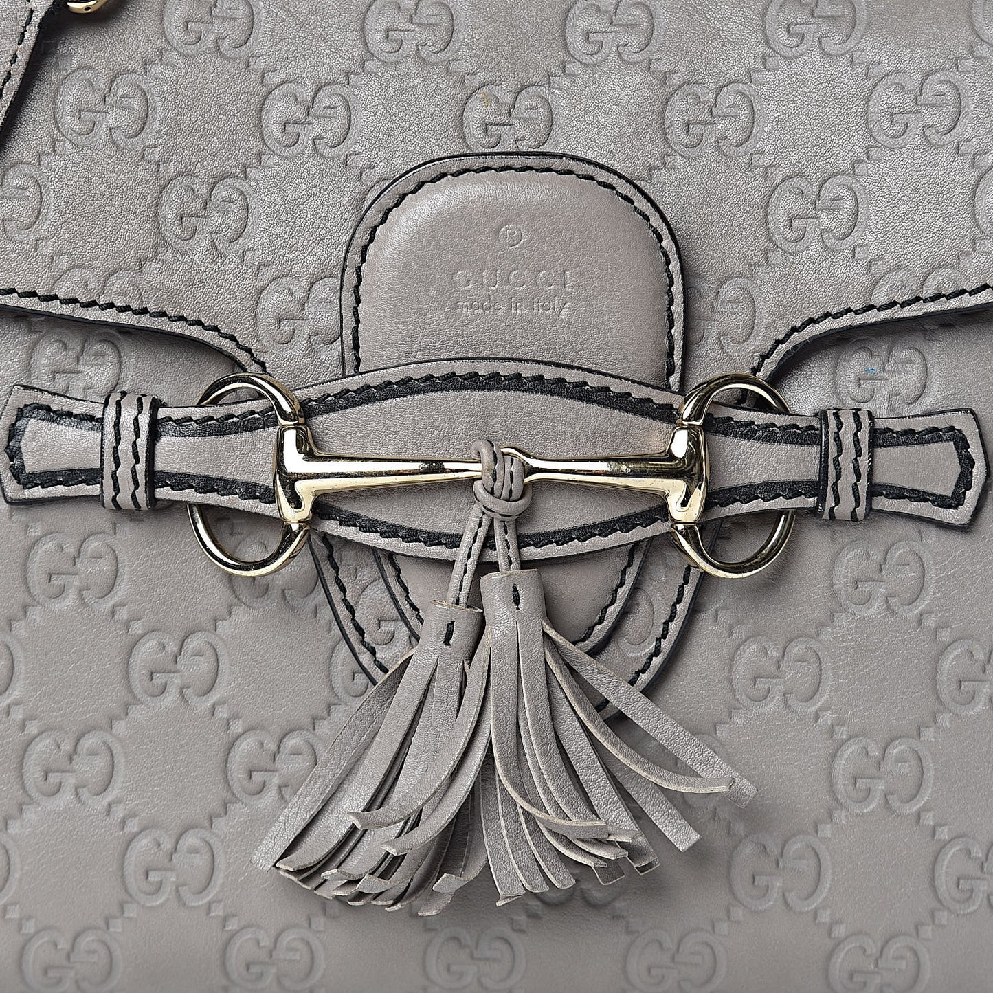 Soft Guccissima Medium Emily Chain Shoulder Bag Storm Grey