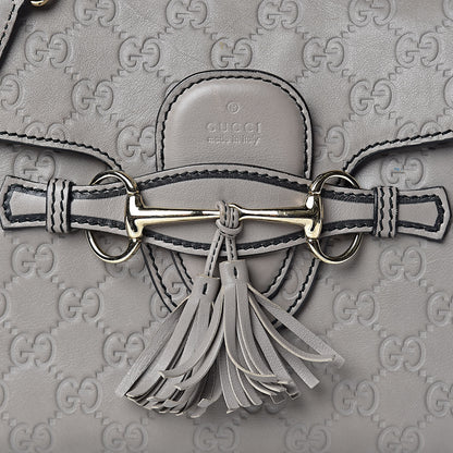 Gucci Soft Guccissima Medium Emily Chain Shoulder Bag Storm Grey 13 of 15
