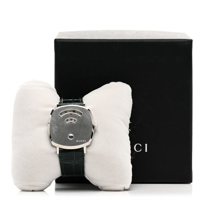 Gucci Stainless Steel Alligator 38mm Grip Quartz Watch Green 5 of 5