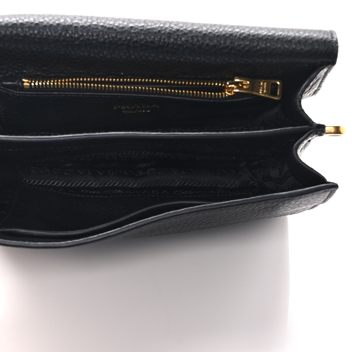 Vitello Daino Flap Crossbody Black