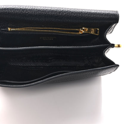 Prada Vitello Daino Flap Crossbody Black 5 of 8