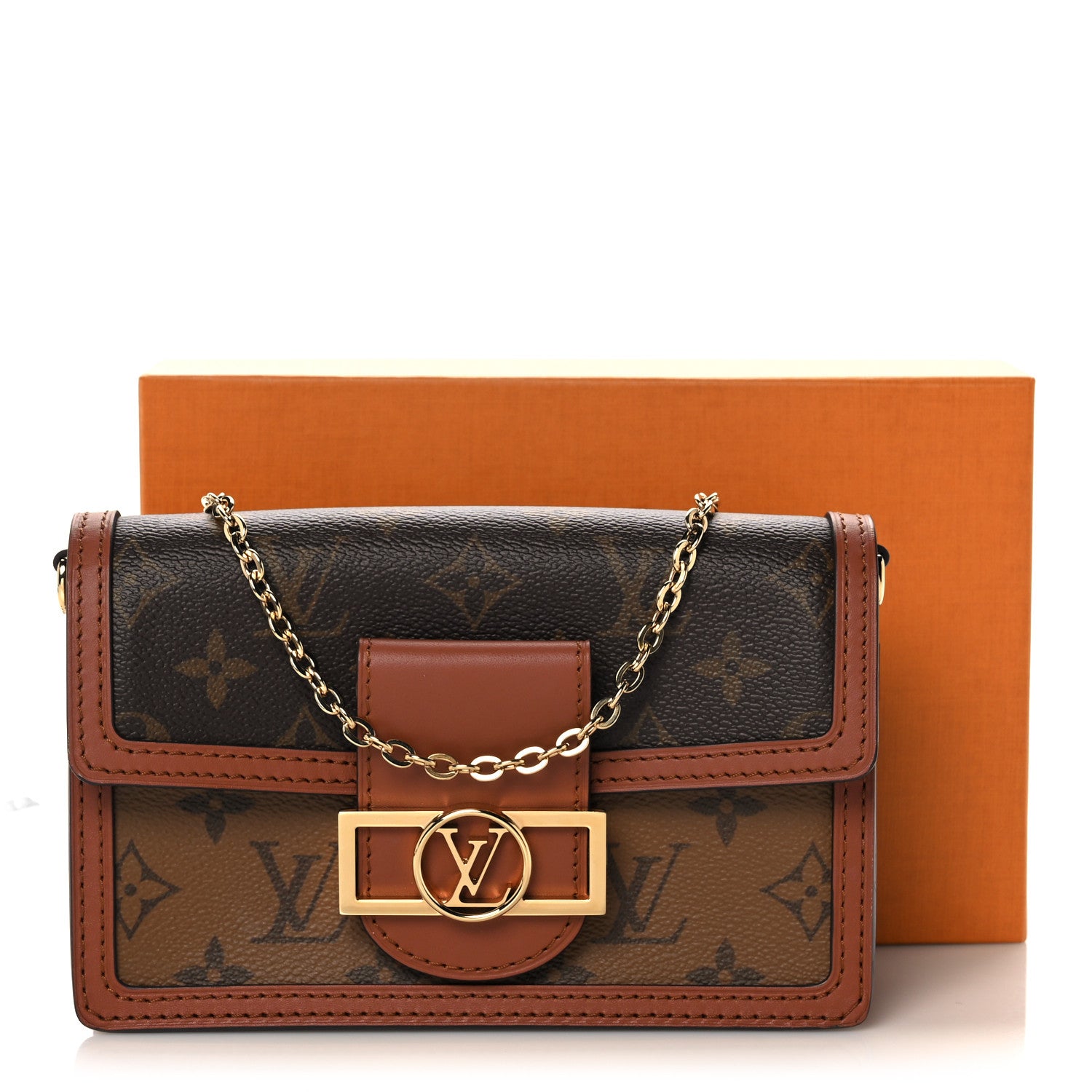 Louis Vuitton Reverse Monogram Dauphine Chain Wallet 9 of 9