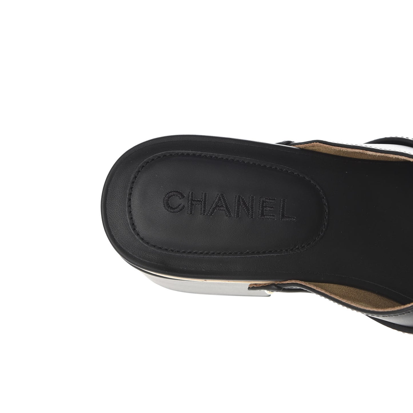 Calfskin CC Turn Lock Clogs 41 Black