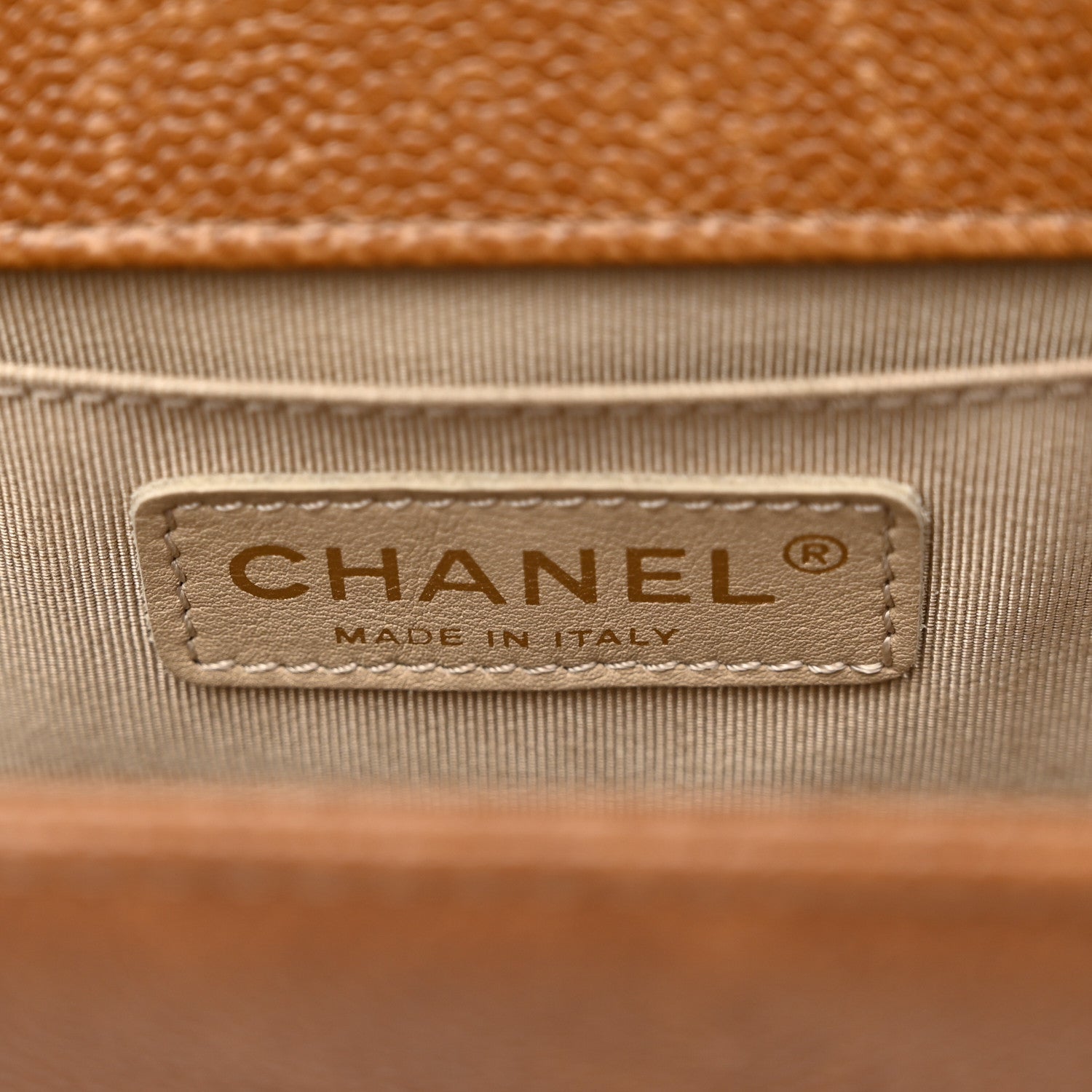 Chanel Caviar Quilted Medium Boy Flap Light Brown 6 of 11