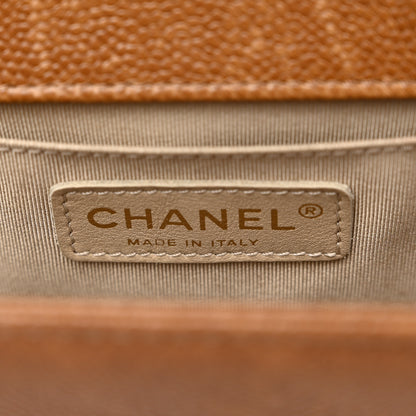 Chanel Caviar Quilted Medium Boy Flap Light Brown 6 of 11