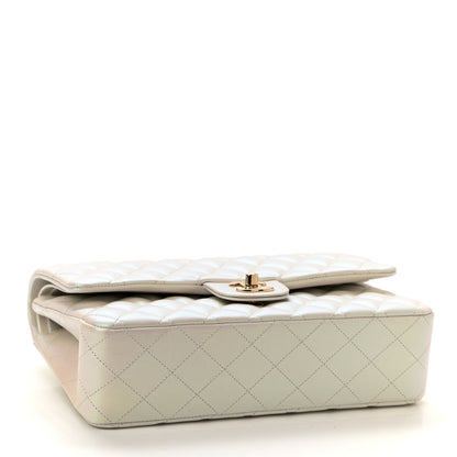 Chanel Iridescent Calfskin Quilted Medium Double Flap White 4 of 11
