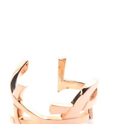 Saint Laurent Brass Monogram Large Cuff Bracelet Rose Gold 3 of 3