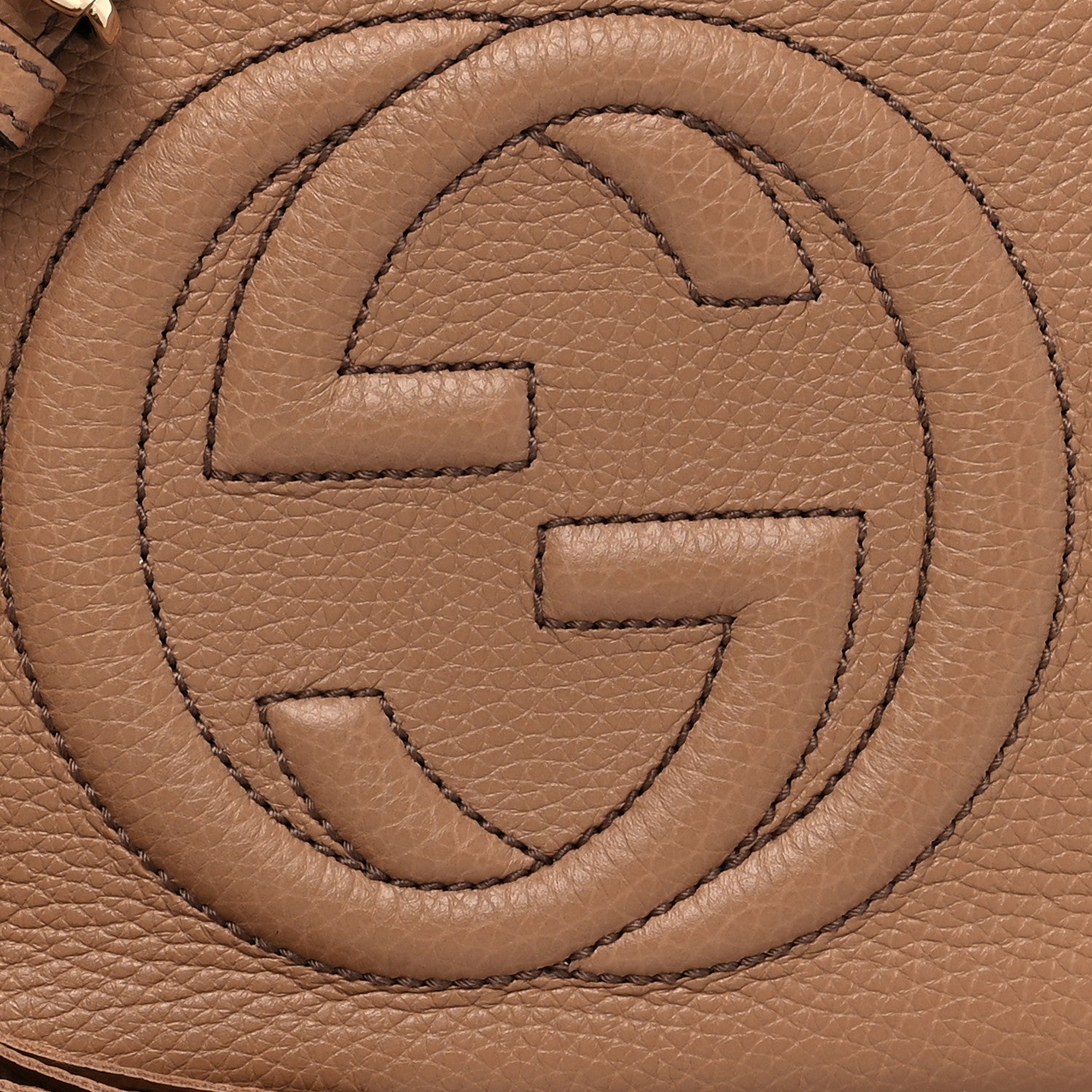 Gucci Pebbled Calfskin Small Soho Disco Bag Camelia 9 of 11