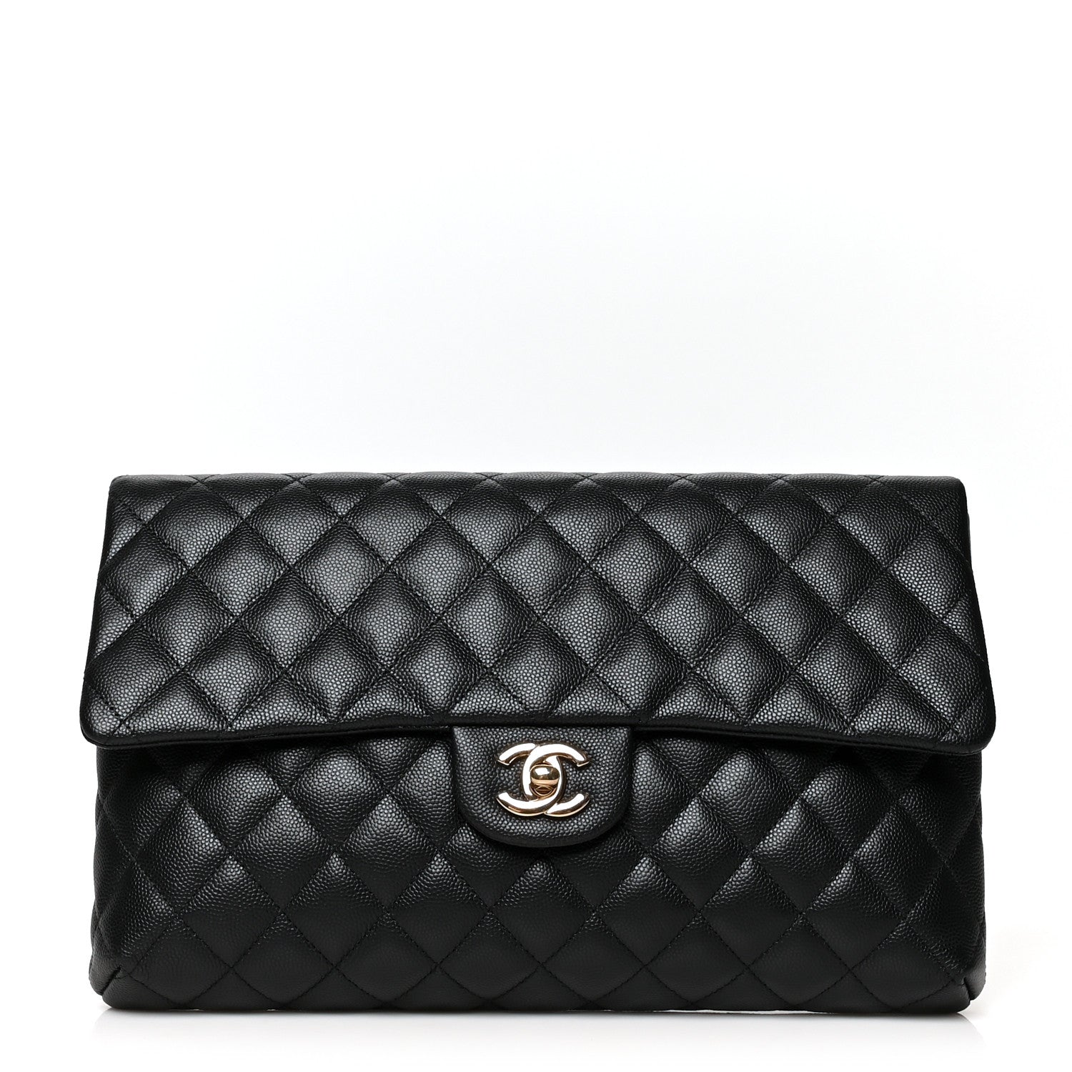 Chanel Caviar Quilted Flap Clutch Black 1 of 10